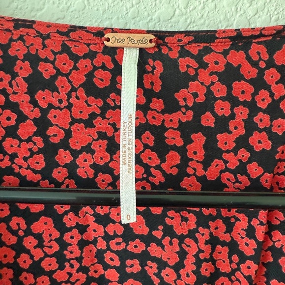 Free People Red Floral Top - Picture 2 of 6